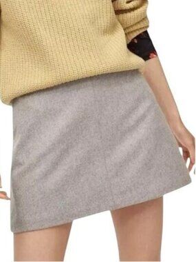 Aritzia Wilfred Essonne Skirt Heathered Light Grey